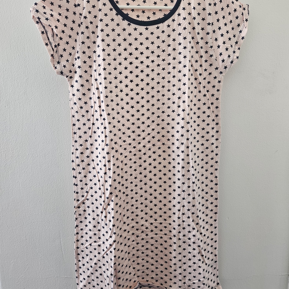 Secret Possessions Blush and Navy Star Pattern Top